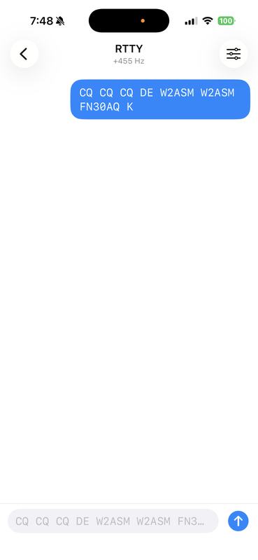 Message sent on iPhone